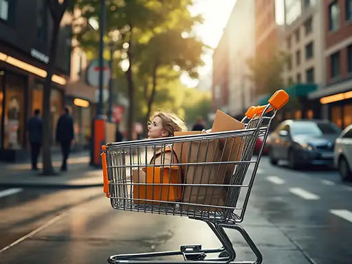 Girl In Cart